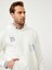 Erkek Ekru Oversize Pamuklu Sweatshirt 4