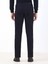 Lacivert Dokuma Slim Fit Casual Pamuk Karışımlı Pantolon 4