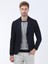 Lacivert Çizgili Modern Fit Ceket 1