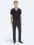 Siyah Dokuma Slim Fit Casual Pantolon 1