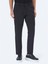 Siyah Dokuma Slim Fit Casual Pantolon 2