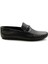 Siyah Baskılı Leather Erkek Loafer Ayakkabı E01623202003 1