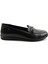 Siyah Leather Kadın Loafer Ayakkabı K01087238403 1