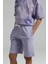 Kız Çocuk Mor Bermuda Takım 4