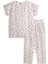 Desenli Pijama Takım 1-7 Yaş Lila Çiçek Desen 2