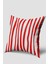 Kırmızı Beyaz Çizgili Kırlent Kılıfı 1