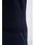 Extrafine Merino Fermuarlı Lacivert Triko Hırka 4
