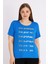 Kadın Büyük Beden Baskılı Kısa Kollu T-Shirt 1