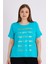 Kadın Büyük Beden Kısa Kollu Baskılı T-Shirt 1