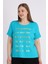 Kadın Büyük Beden Kısa Kollu Baskılı T-Shirt 2