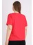 Nar Kısa Kollu Baskılı Kadın Büyük Beden Rahat Kalıp T-Shirt 4