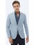 Açık Mavi Düz Slim Fit Ceket 1