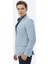 Açık Mavi Düz Slim Fit Ceket 4