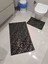 Varaklı Bambu siyah 2 Li Banyo Paspası kaymaz deri tabandır. 1