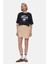 Carly Siyah Bisiklet Yaka Crop Baskılı Loose Fit Kadın Tshirt 3