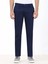 Gece Mavisi Düz Dokuma Slim Fit Casual Pamuk Karışımlı Pantolon 1