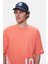 Ignıso Lacivert Bisiklet Yaka Baskılı Oversize Erkek Tshirt 5