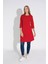 Kadın Kırmızı Renkli Bol Kesim Bisiklet Yaka Truvakar Kol Tunik T-402 1