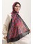 Desenli Koton Şal 90185-05 Siyah Saks 1
