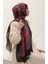 Desenli Koton Şal 90185-05 Siyah Saks 3