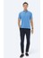 Mavi Jakarlı Polo Yaka %100 Pamuk T-Shirt 2