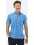Mavi Jakarlı Polo Yaka %100 Pamuk T-Shirt 5