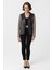 Indigo Jane Blazer Kumaş Garnili Kadın Hakiki Deri Ceket 3