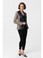 Indigo Jane Blazer Kumaş Garnili Kadın Hakiki Deri Ceket 4