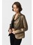 Gold Bloom Blazer Kadın Hakiki Deri Ceket 4