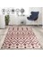 Iskandinav Kilim Tarzı Salon Oda Mutfak Halısı Bej Kırmızı Halı Kaymaz Yıkanabilir 1