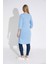 Kadın Mavi Renkli Bol Kesim Bisiklet Yaka Truvakar Kol Tunik T-400 1