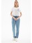 25Y0657K1 Kadın Beli Bağlamalı Denim Pantolon 2