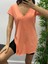 V Yaka Yanı Yırtmaçlı Maxi T-Shirt 1
