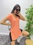V Yaka Yanı Yırtmaçlı Maxi T-Shirt 3