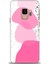 Samsung Galaxy S9 Kılıf Hd Baskılı - Pembe Beyaz Siyah 1