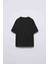 Siyah Unisex Oversize Çocuk Basic Pamuklu Tshirt 2