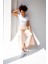 Kadın Fitilli Bisiklet Yaka Basic Crop T-Shirt 3