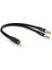 1444 3.5mm Stereo Dişi x 2 Stereo Erkek Kulaklık Mikrofon Hoparlör Ayırıcı 20 cm Kablo 4