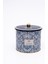 Lisbon Desenli Yuvarlak Metal Saklama Kabı Organizer Kutu 17,5 x 15,5 cm 2