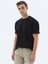 Siyah Bisiklet Yaka %100 Pamuk T-Shirt 1