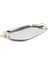 Benim Evim Sizin Yansımanız Gümüş Gold Renk Oval Tepsi 57X25CM Dekoratif Hediyelik Kulplu 1 Adet 2