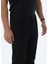 Siyah Düz Dokuma Slim Fit Casual Pamuk Karışımlı Pantolon 4