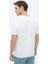 Beyaz Bisiklet Yaka Pamuk Karışımlı T-Shirt 5