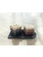 Dekoratif Gökkuşağı Tabak Üzerinde Doğal Soya Wax 2 Li Büyük Bubble Mum Set 1