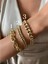 14 K Altın Rengi Vip Seri Gurmet Bileklik 19 cm 2