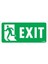 Exit Sol Uyarı Levhası 17,5X25 KOD:950 1