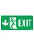 Exit Aşağı Sol Ok Işaretli Uyarı Levhası 17,5X25 KOD:954 1