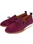 Mor Deri Süet Fiyonk Detay Comfort Taban Loafer 4