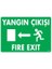 Yangın Çıkışı Sol Uyarı Levhası 25X35 KOD:870 1