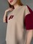 TKM-03654 Bej Bordo P Nakışlı Bisiklet Yaka Tshirt Bel Lastikli Palazzo Alt Ikili Takım 5